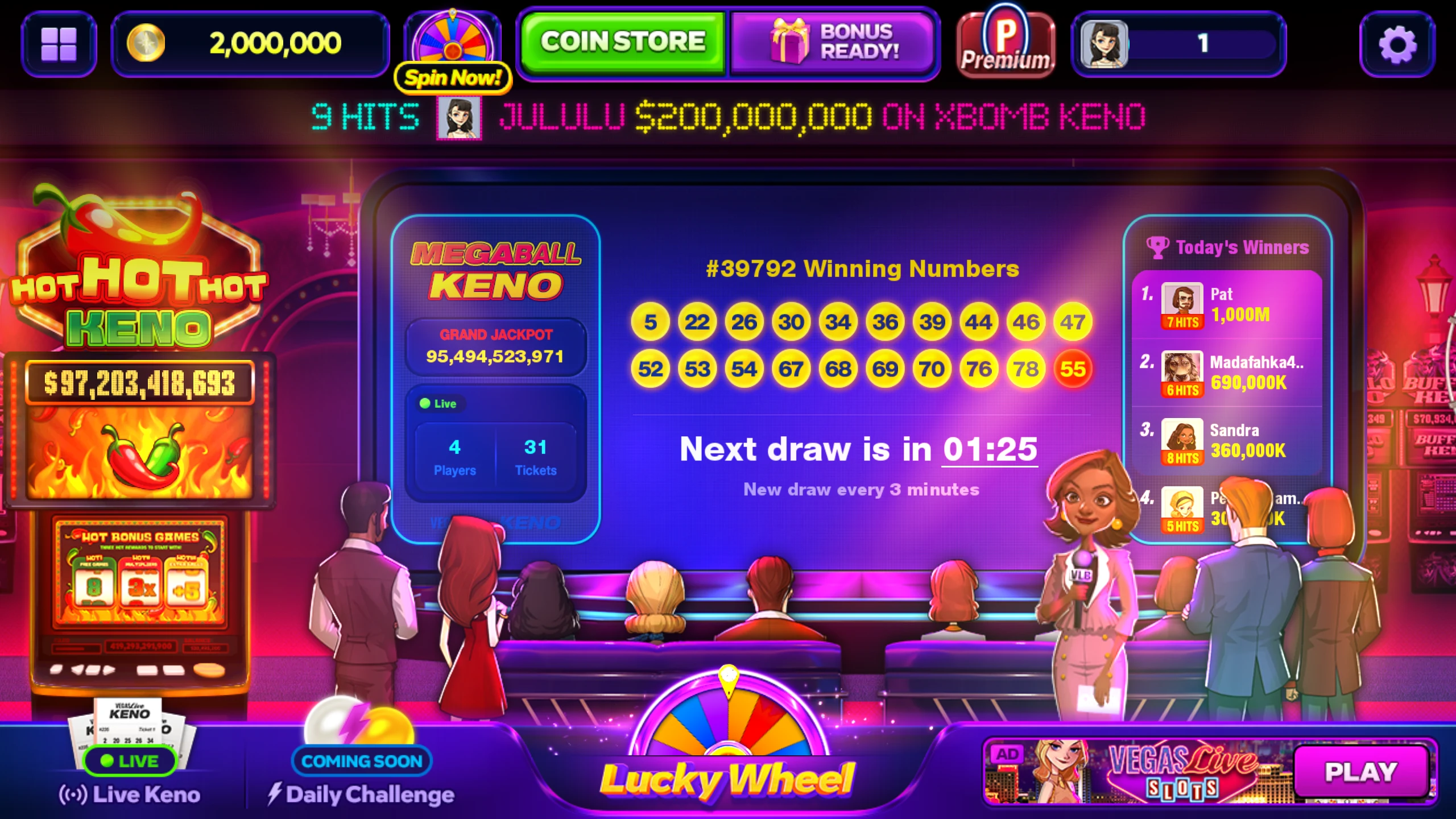 Vegas Keno screenshot